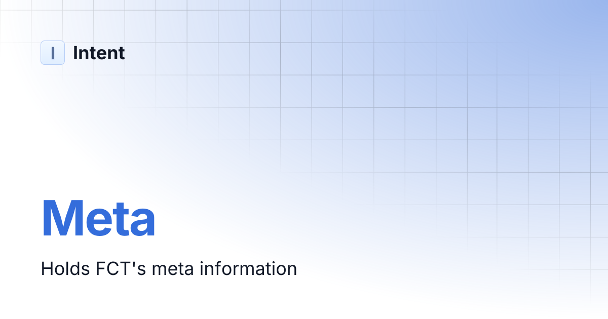 Meta | Intent